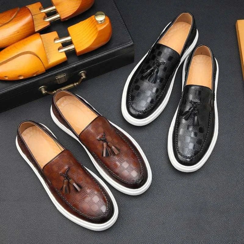 OXFORD plaid pattern loafers - Antonios