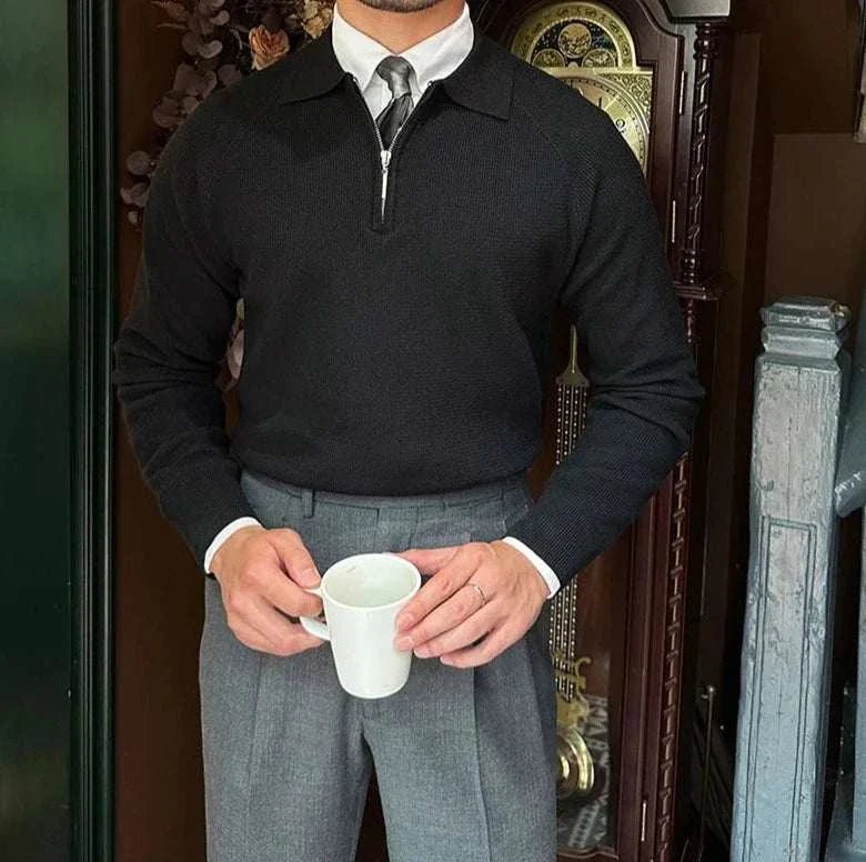 Oxford zipper sweater - Antonios