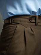 Paris button wool versatile pants - Antonios