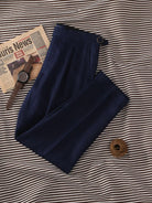Paris navy blue linen trousers - Antonios