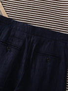 Paris navy blue linen trousers - Antonios