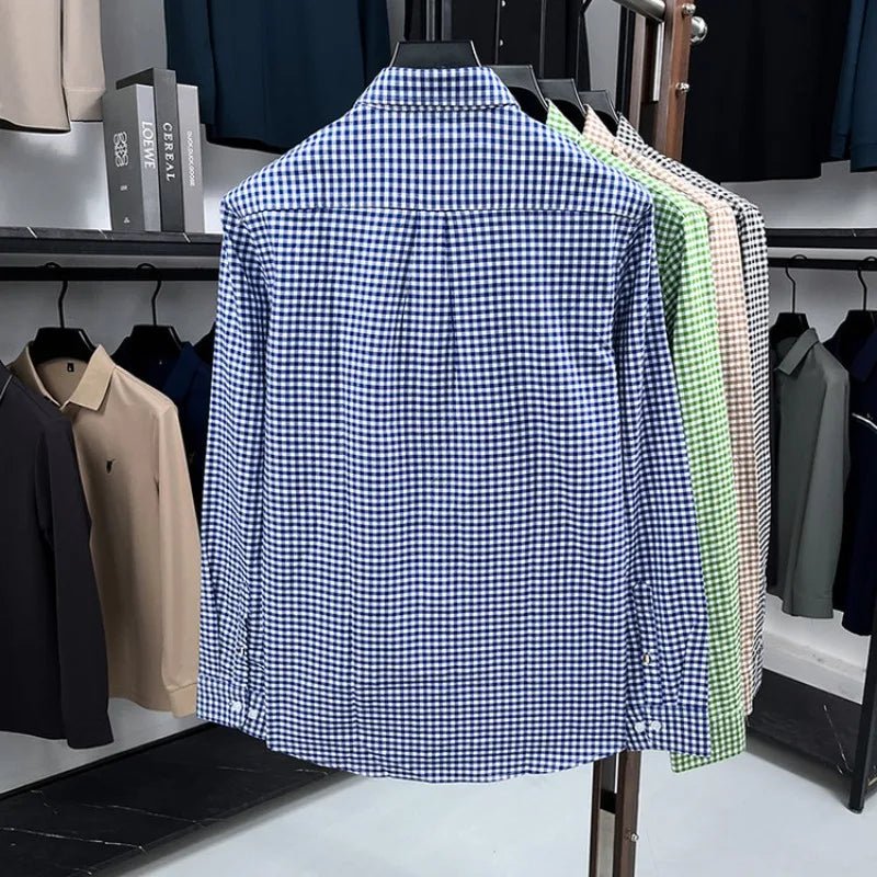 Paris retro casual plaid shirt - Antonios