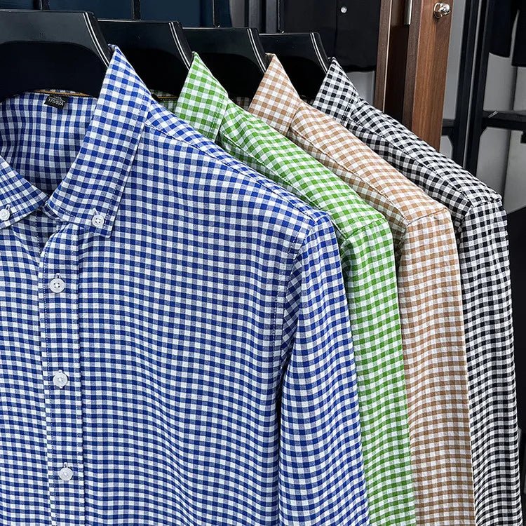 Paris retro casual plaid shirt - Antonios