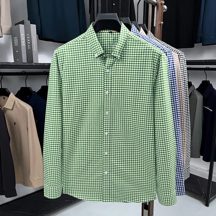 Paris retro casual plaid shirt - Antonios