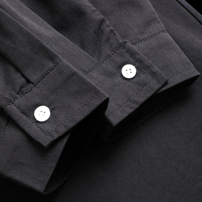 Paulo cotton long sleeve shirt with double pockets - Antonios