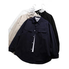 Paulo cotton long sleeve shirt with double pockets - Antonios