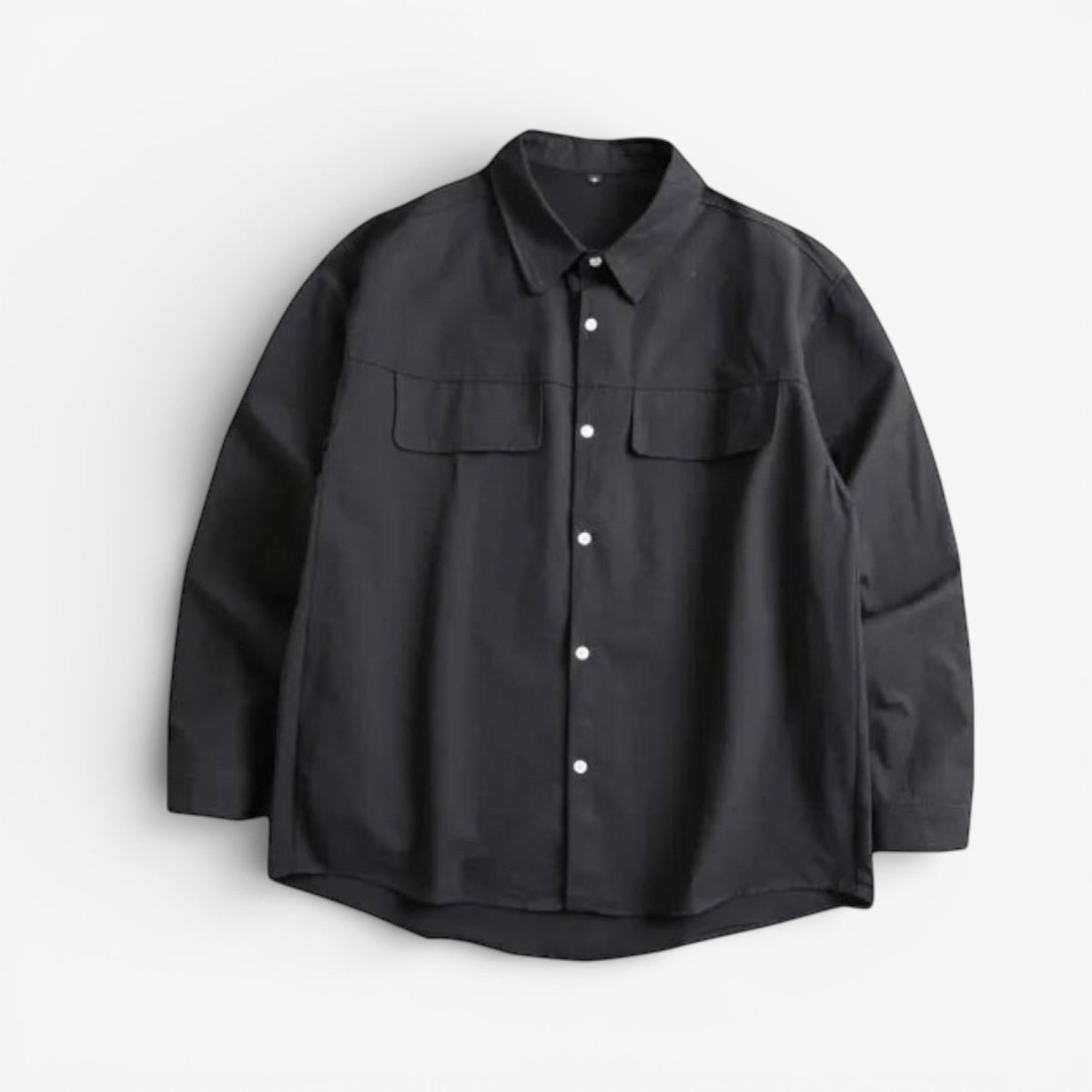 Paulo cotton long sleeve shirt with double pockets - Antonios