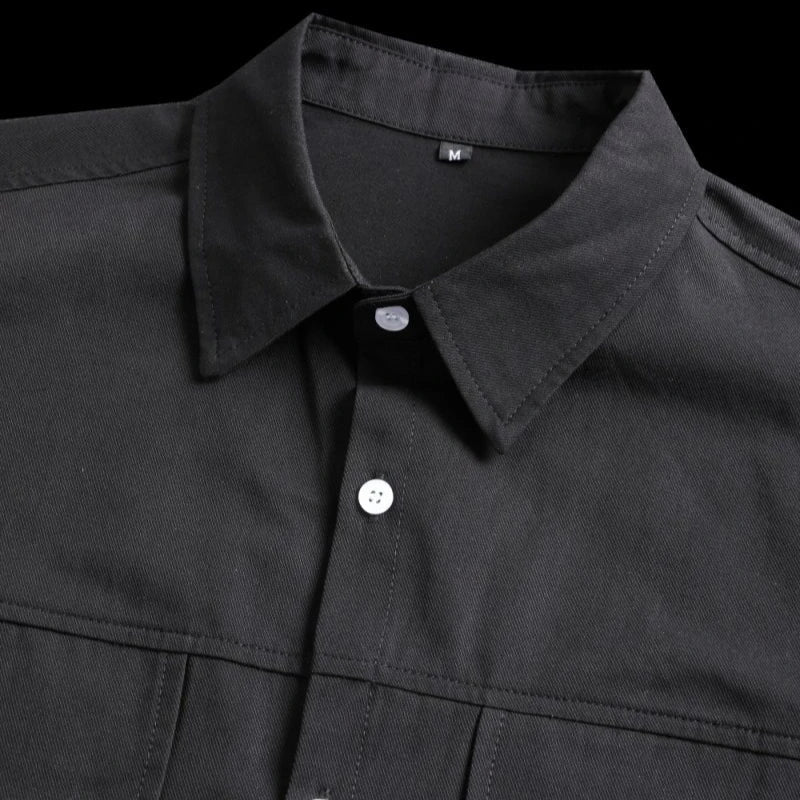 Paulo cotton long sleeve shirt with double pockets - Antonios