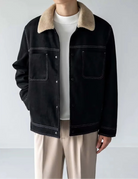 Paulo faux shearling collar jacket - Antonios