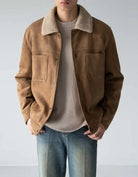 Paulo faux shearling collar jacket - Antonios