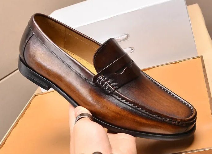 Penny luxury genuine leather loafers - Antonios