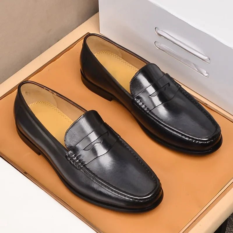 Penny luxury genuine leather loafers - Antonios