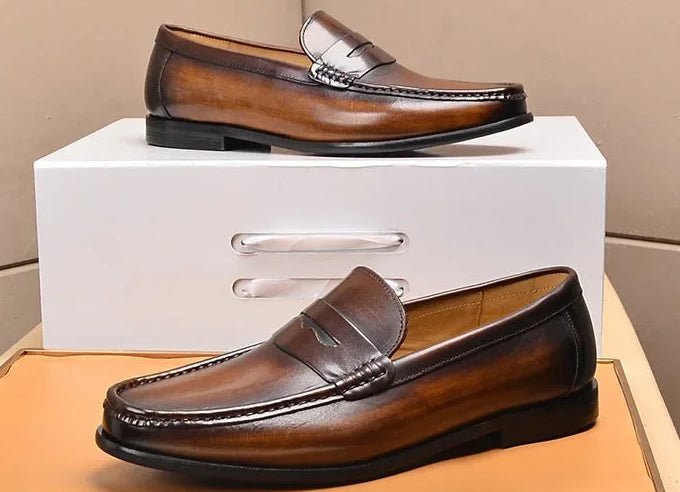 Penny luxury genuine leather loafers - Antonios