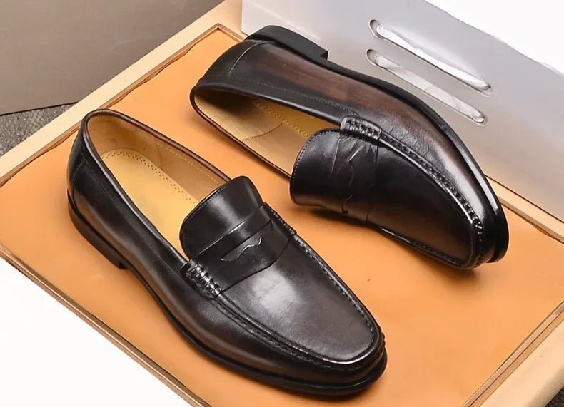 Penny luxury genuine leather loafers - Antonios
