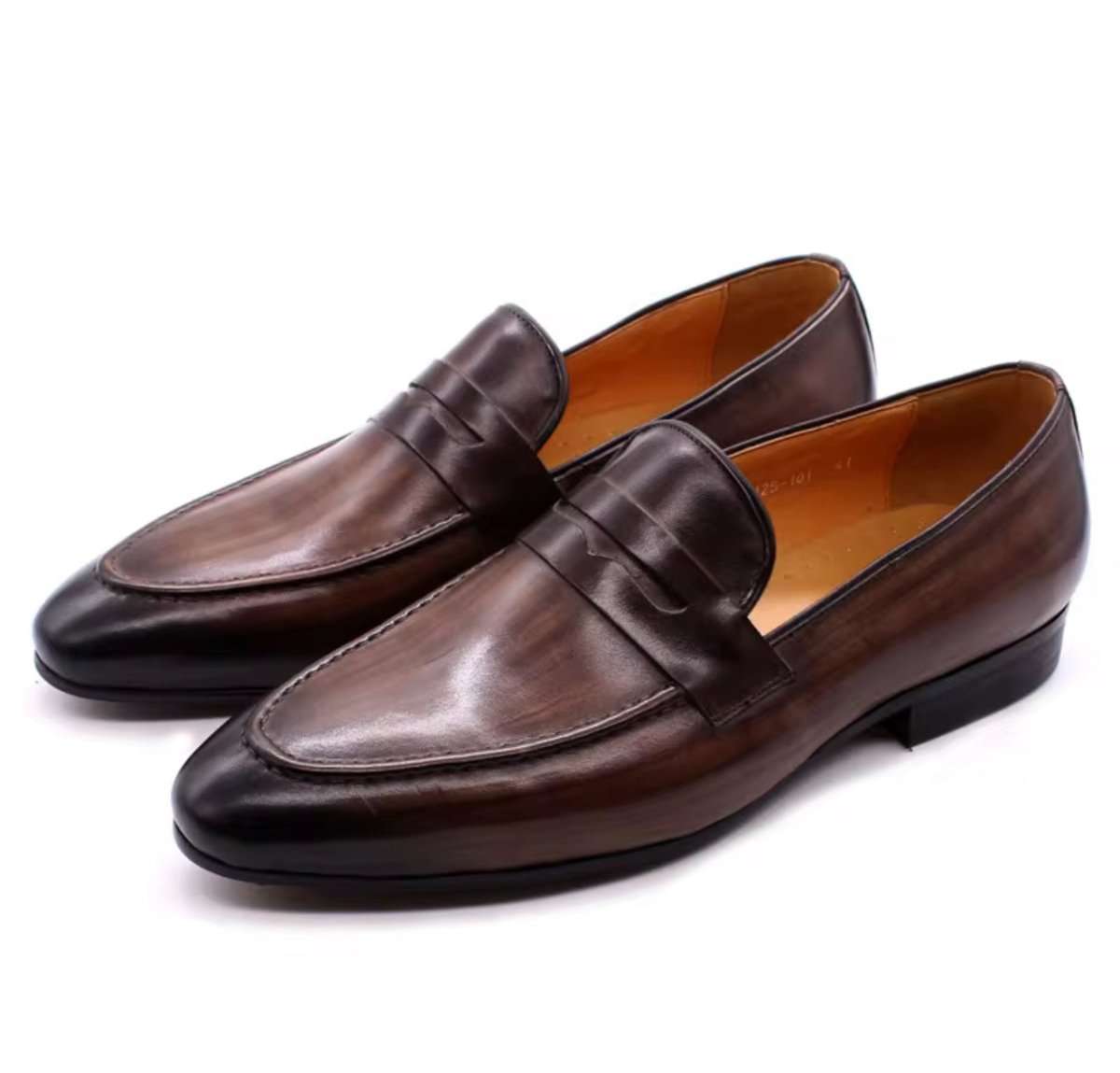 Penny wedding genuine leather elegant loafers - Antonios