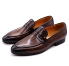 Penny wedding genuine leather elegant loafers - Antonios
