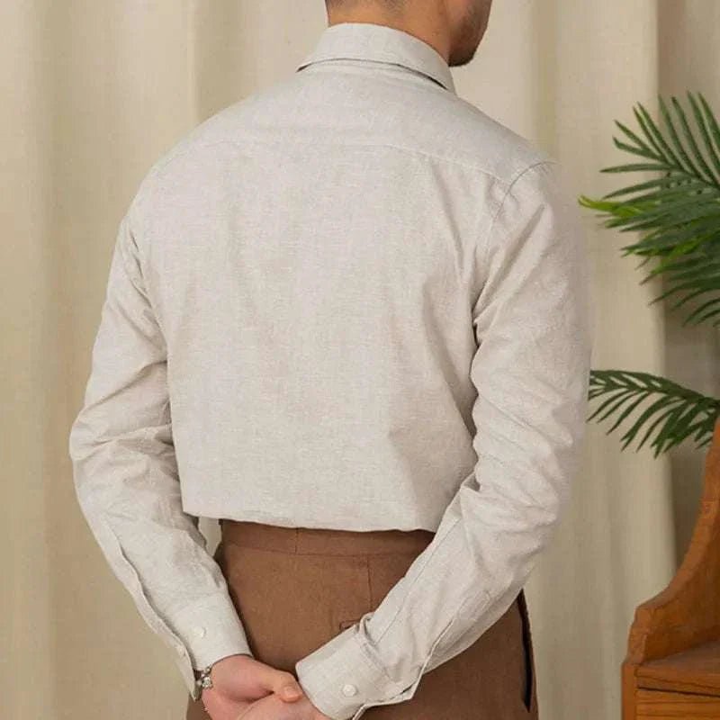 Piece collar casual long - sleeve shirt - Antonios