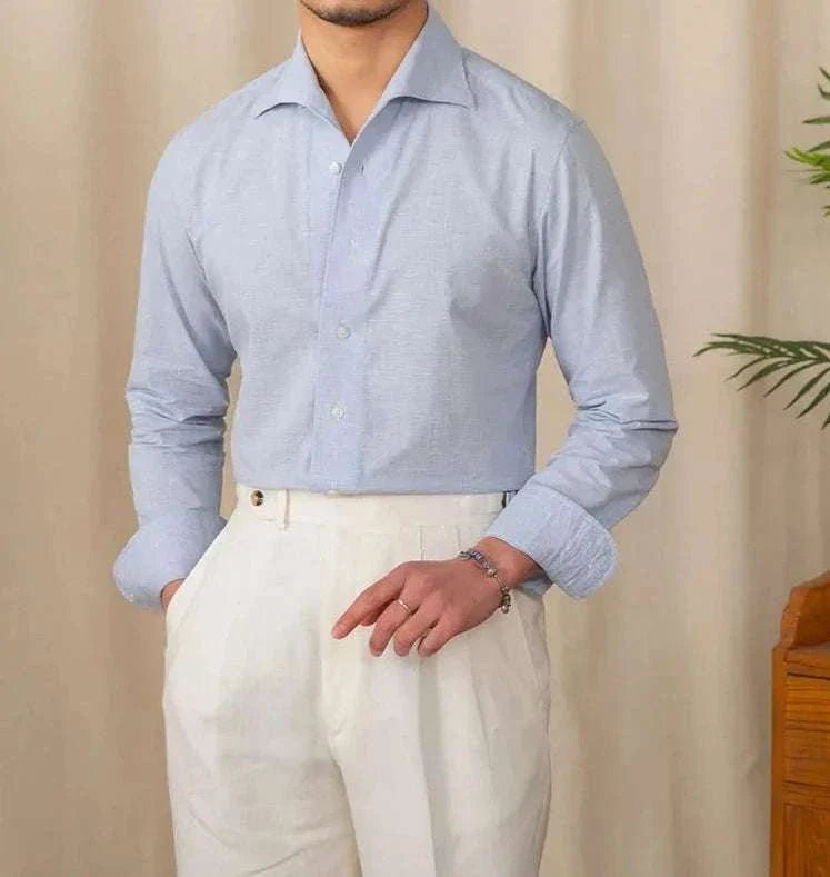 Piece collar casual long - sleeve shirt - Antonios