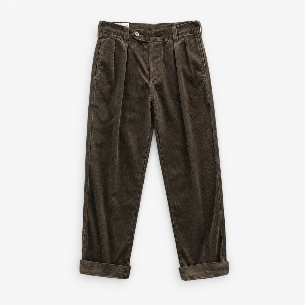 Heavyweight corduroy old money pants — Brown