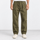 Pleated cotton utility trousers - AntoniosClothing - Army green