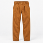 Pleated cotton utility trousers in ochre, product cover