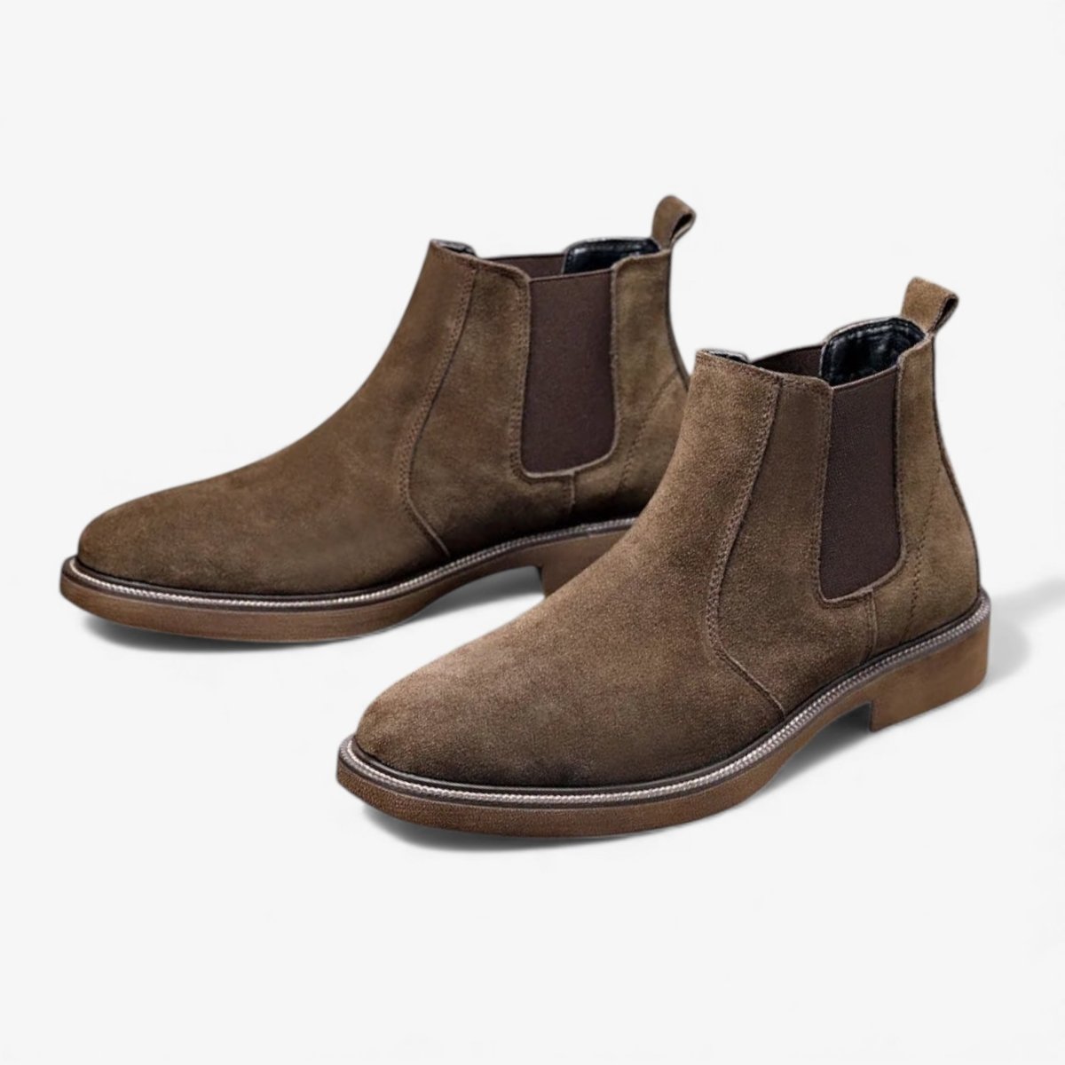 Suede chelsea boots men smart casual rubber sole – Antonios
