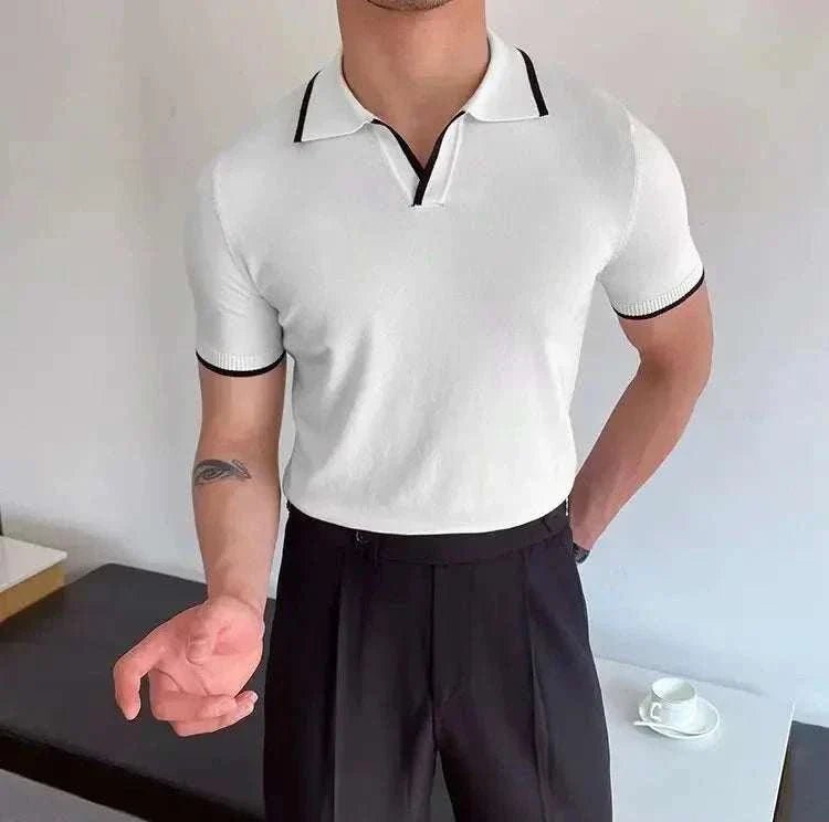 Polo collar relaxed fit t-shirt - Antonios