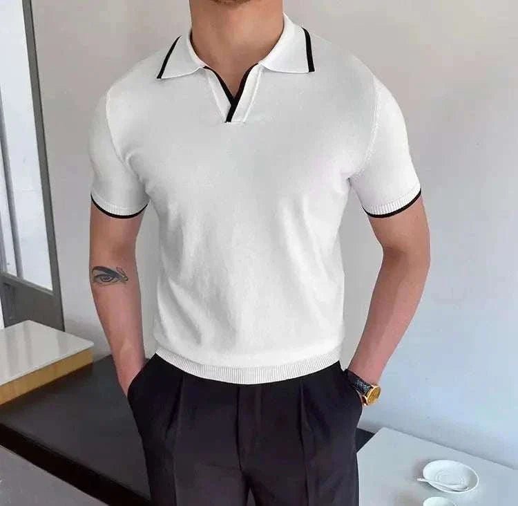 Polo collar relaxed fit t-shirt - Antonios