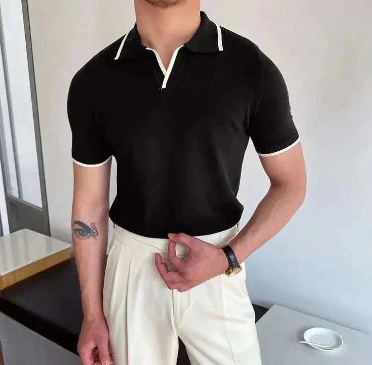 Polo collar relaxed fit t-shirt - Antonios