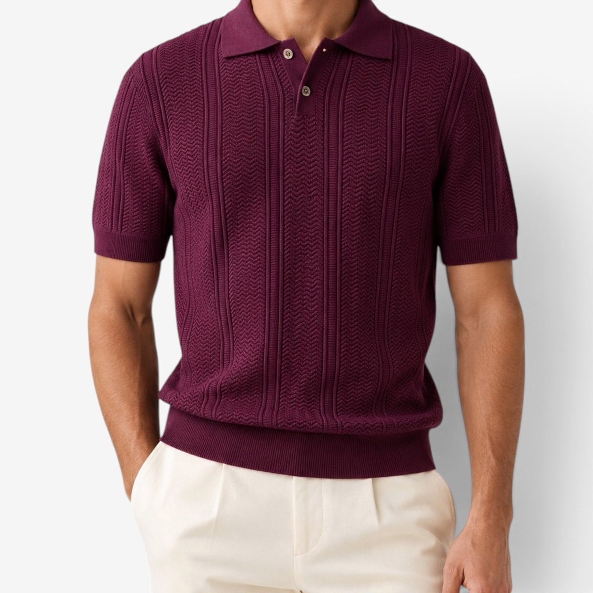 Polo collar summer golf t-shirt - AntoniosClothing - White