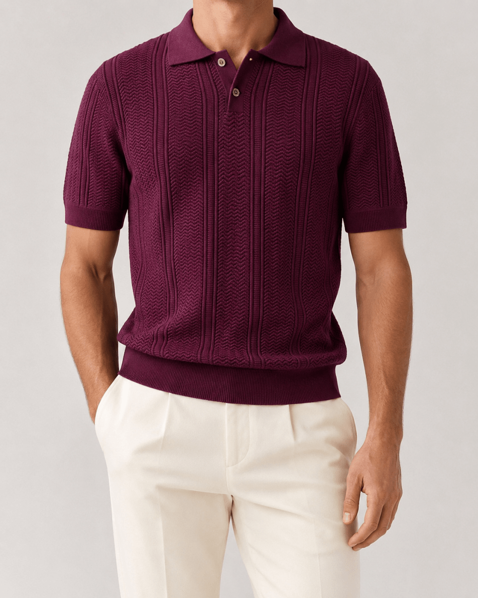 Polo collar summer golf t-shirt - AntoniosClothing - White