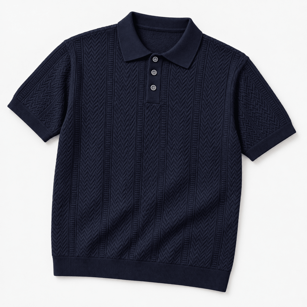 Polo collar summer golf t-shirt - AntoniosClothing - Navy