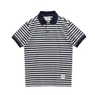 Polo cotton t-shirt with blue stripes - Antonios