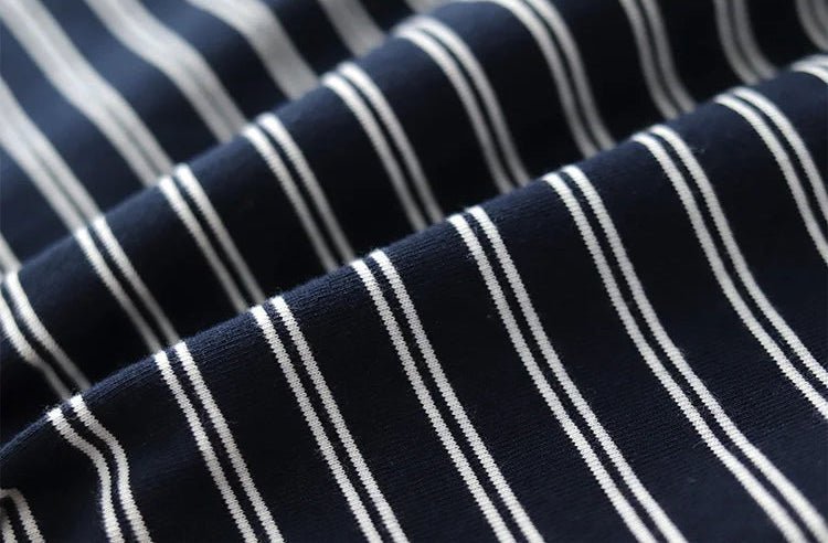 Polo cotton t-shirt with blue stripes - Antonios