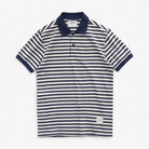Polo cotton t-shirt with blue stripes - Antonios