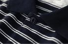 Polo cotton t-shirt with blue stripes - Antonios