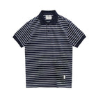 Polo cotton t-shirt with blue stripes - Antonios