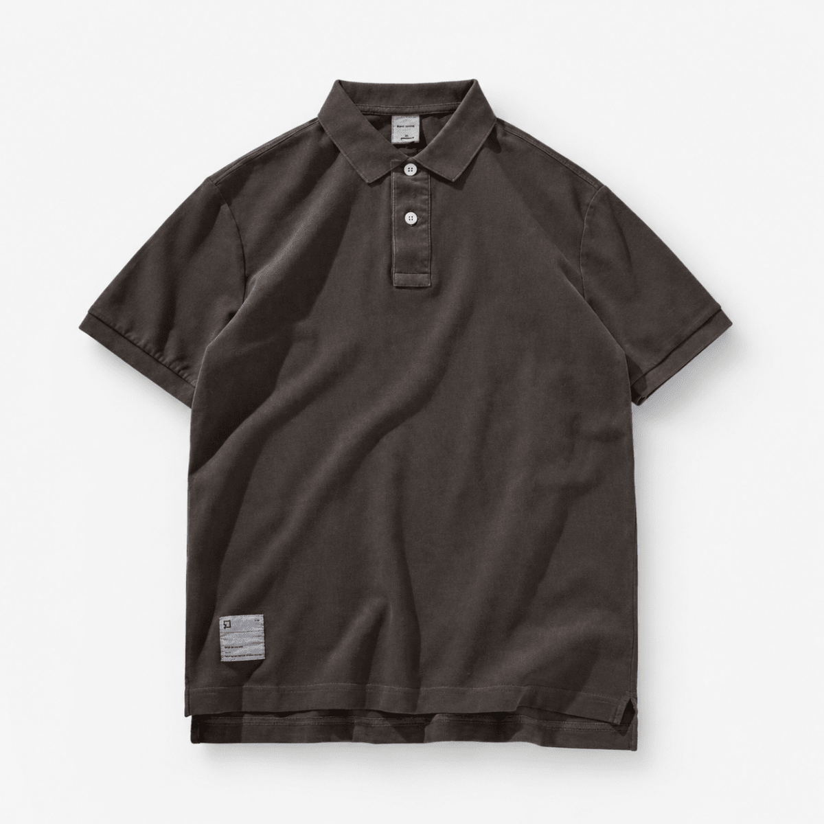 Polo cotton washed t-shirt - AntoniosClothing - Dark Grey