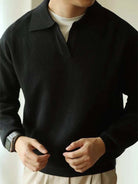 Polo turn - down collar sweater - Antonios