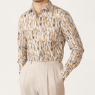 Printed collar long - sleeved casual shirt - Antonios