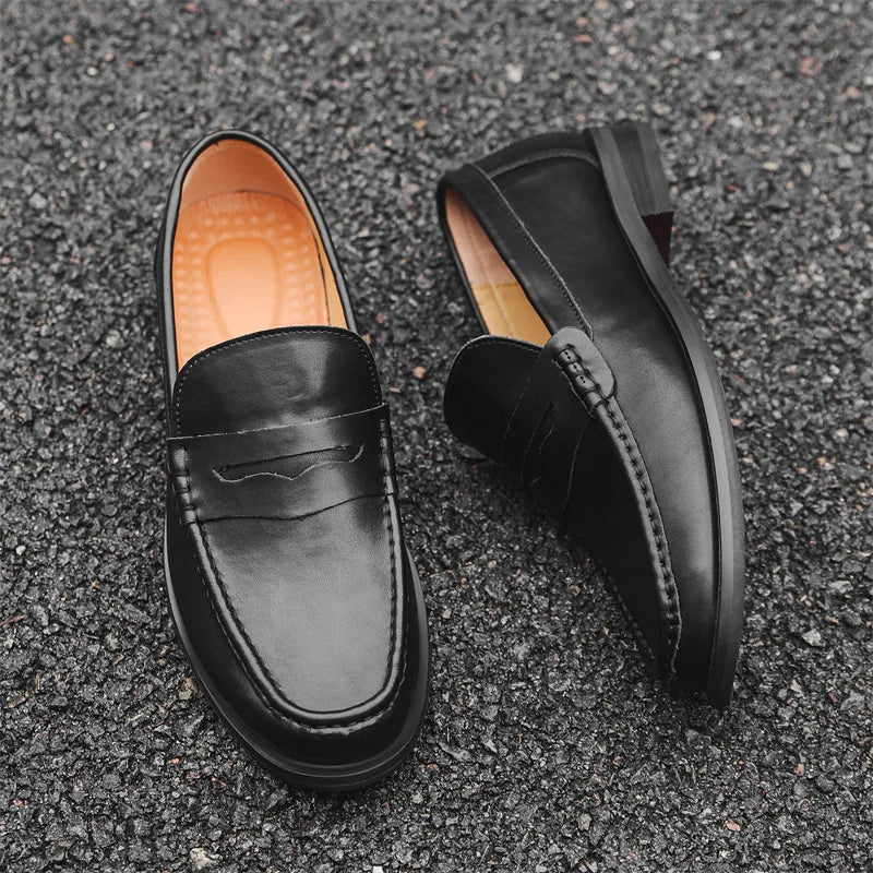 PU Leather slip on casual loafers - Antonios