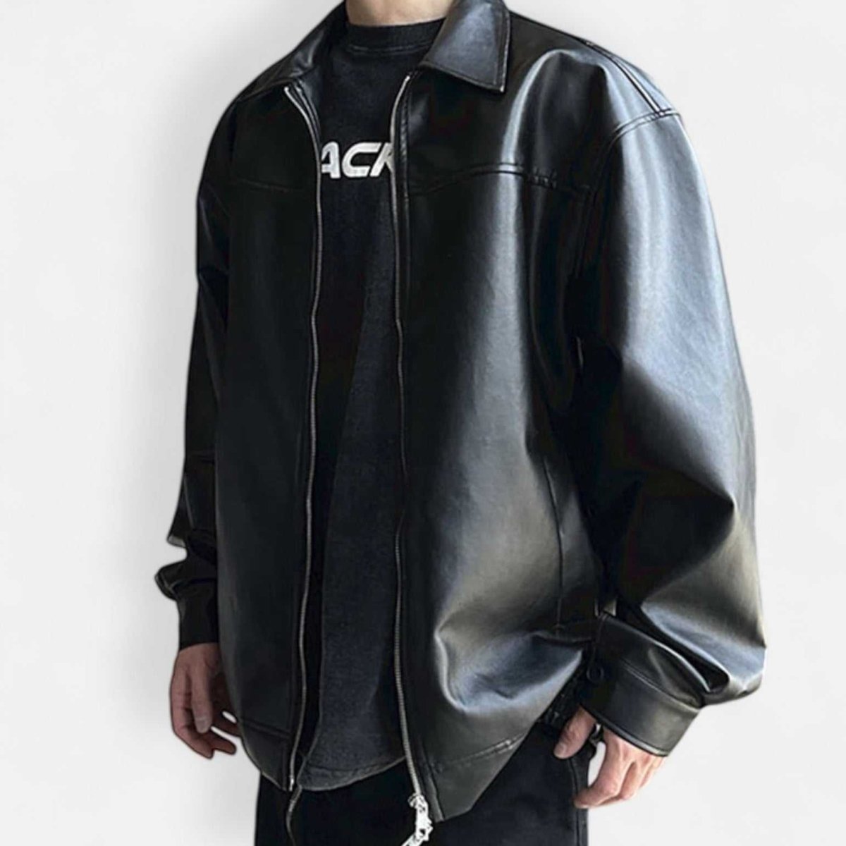 PU leather vintage jacket - Antonios