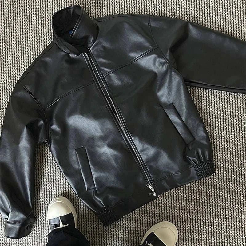 PU leather vintage jacket - Antonios