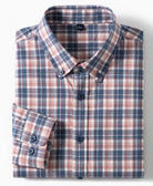 Pure cotton checkered long - sleeve shirt - Antonios