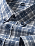 Pure cotton checkered long - sleeve shirt - Antonios