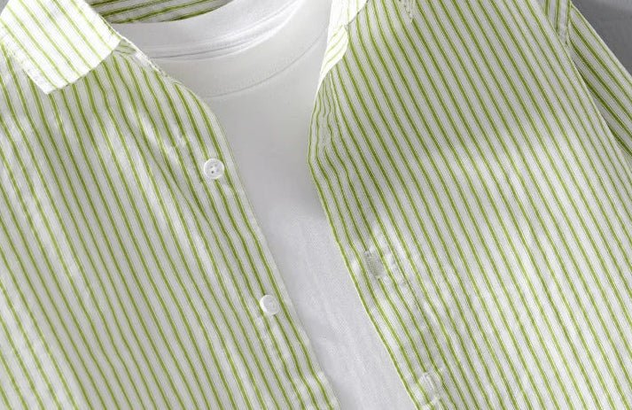 Pure cotton classic shirt with stripes - Antonios