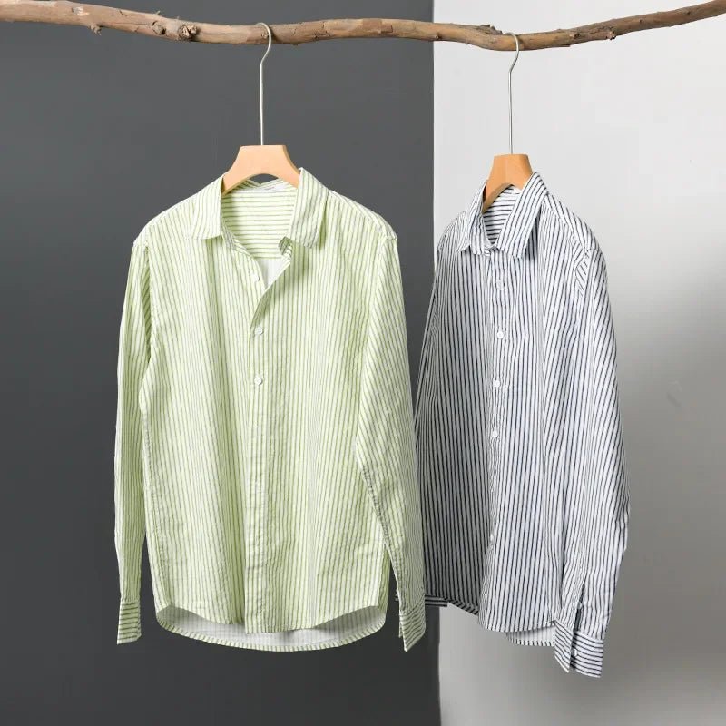 Pure cotton classic shirt with stripes - Antonios