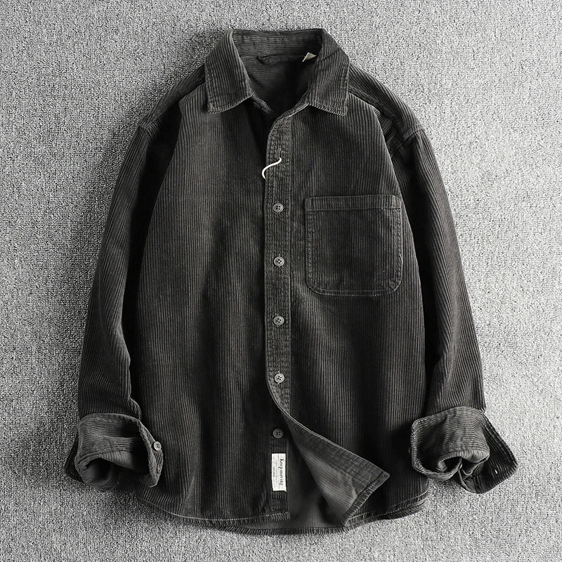 Pure Cotton Corduroy American Shirt - Antonios