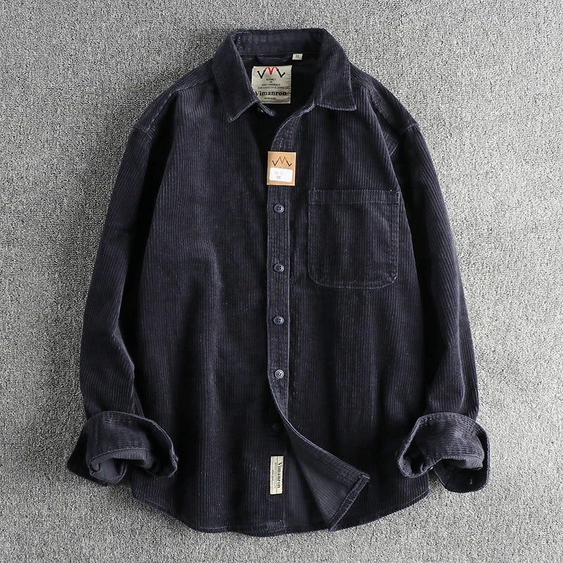 Pure Cotton Corduroy American Shirt - Antonios