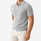 Ramon business slim cashmere polo sweater - AntoniosClothing - Gray